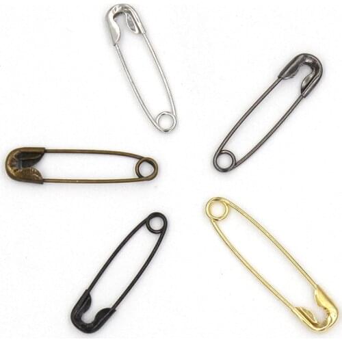 500 Pieces/Lot Mini Safety Pins Metal Silver Golden Black Anti Copper 19mmx5mm Safety Pin DIY Jewelry Findings