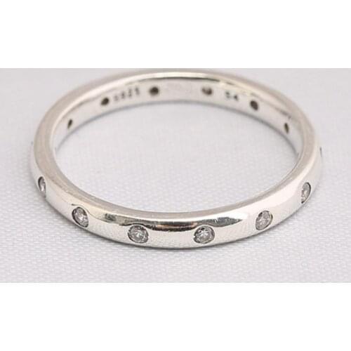 Authentic S925 Ring for Women Droplets Ring Clear CZ Girl Gift For Women Wedding Gift fit Lady Jewelry