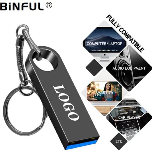 BiNFUL USB 3.0 Pen Drive Waterproof Usb Flash Drive Stick 4G 8G 16G 32GB 64GB 128GB 256GB 512GB Pendrive Metal Flash Memory Card