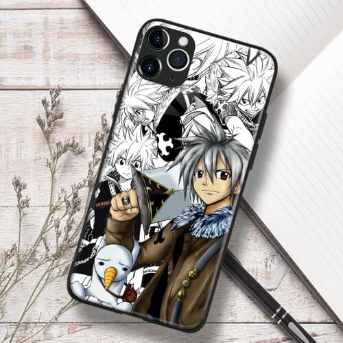 Haru Glory Rave Master anime Soft TPU Glass Phone Case for IPhone SE 6s 7 8 Plus X Xr Xs 11 12 Mini Pro Max Samsung