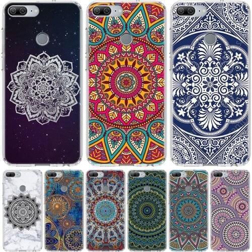 Blue Totem Mandala Flower Cover Phone Case for Huawei Y5 Y6 Y7 Y9 2019 Honor 8A 8S 8X 7A 7X 9 10 20 Lite Pro 10i20i Y9S Coque Sh