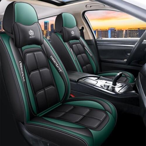 Front+Rear Leather Car Seat Cover for Kia Sorento Niro Opirus Carens Stonic Forte Cadenza K9 Borreg VQ KCV4 Stinger K9 Maxima