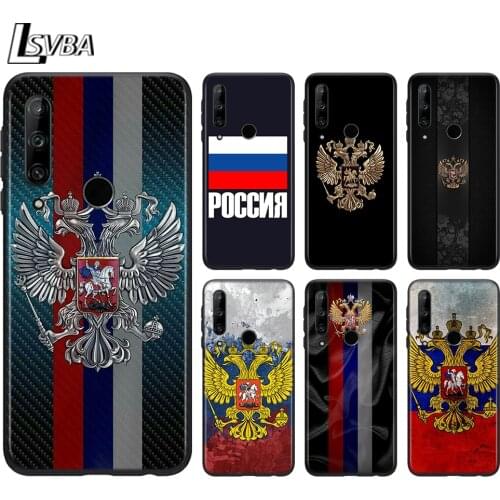Black Cover Russia Flag For Huawei Honor 9C 9N 9S 9A 9X 10 10X 10i 20 20E 20S 30S 30i Pro Lite Phone Case