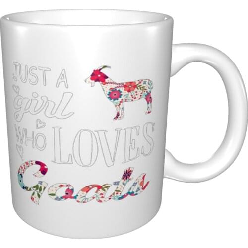 Flowers Just A Girl Who Loves Goats Mug Coffee Cup Coffee Mug Moscow Mule Mug Cup With Filter And Lid