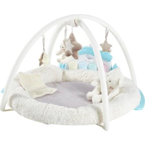 Artfunning Music bear pedal piano music game blanket baby fitness frame climbing mat baby educational toys 0-2 years old