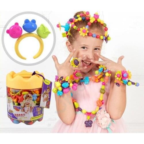 DIY Handmade String Music Beaded Toys With Accessories Set Creative Girl Jewelry Making Educational Toys Childrens Gifts