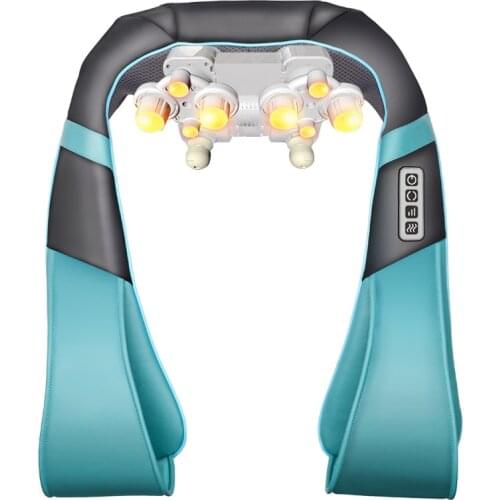 Massager Electric For Back Neck Relaxation Health Physiotherapy Pink Heated Kneading Car Home Beauty Massage Stimulator Machine