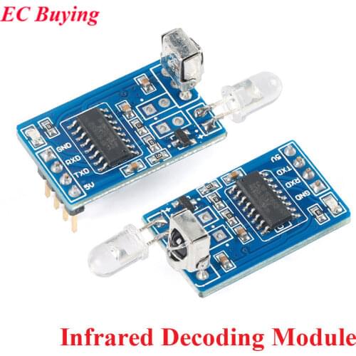 IR Infrared Remote Transmitter Receiver Wireless Module Infrared Decoding Encoding Module Wireless Serial Communication NEC Code