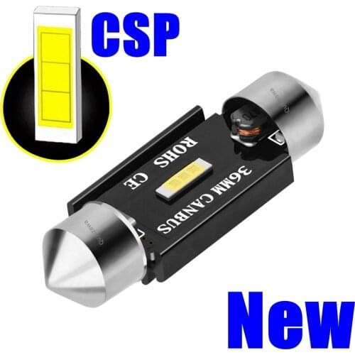 New Festoon CSP LED Bulbs 31mm 36mm 39mm 41mm C5W C10W Super Bright Car Dome Light Canbus No Error Auto Interior Reading Lamps