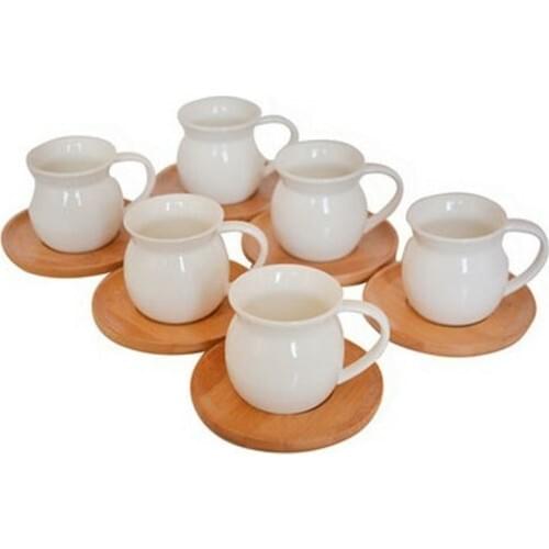 Ms Morry Bamboo Dish Porcelain Cup Pad