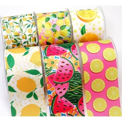Cartoon Grosgrain/Satin Ribbon Foods Printed Ribbon For Crafts Decoration Bow 10Yards 37346