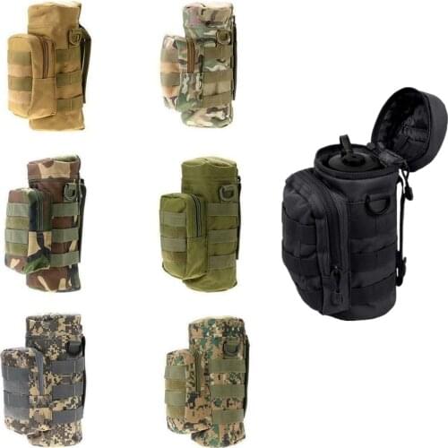 Tactical Travel Tool Kettle Set Outdoor Tactical Military Molle System Water Bags Bottle Holder EDC Multifunctional Bottle Pouch