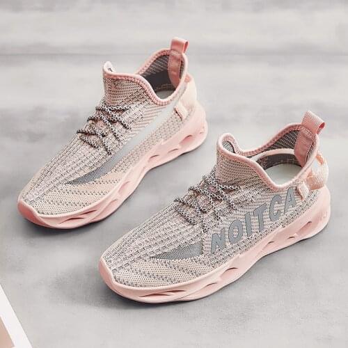 The latest womens sneakers casual shoes mesh flying woven walking shoes platform sneakers womens casual footwear