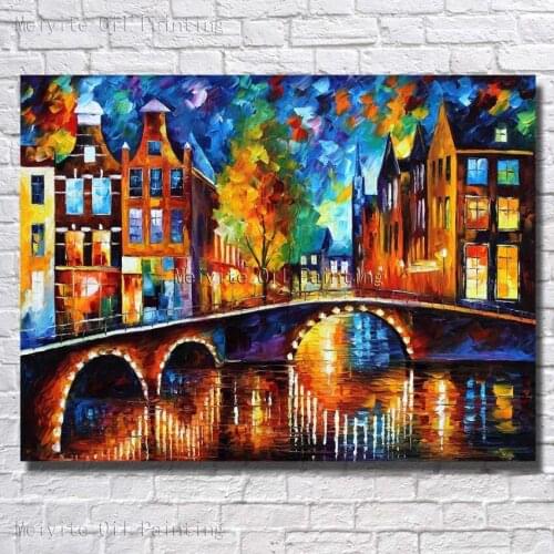 Wholesale for Sell Palette Knife Modern Abstract Landscape Canvas Oil Painting Wall Art Living Room Wall Decoration Large Size