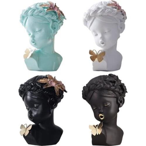 Lovely Kissing Butterfly Angel Resin Collectible Sculpture Figurine Statue for Home Living Room Office Desktop Bookshelf Decor