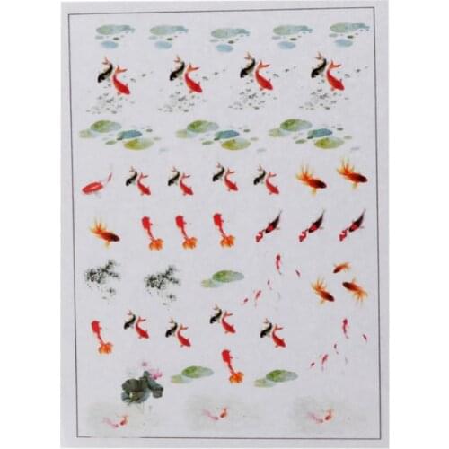 3D Goldfish Lotus Clear Film Resin Fillings Water-Like Painting Jewelry Making 1XCA