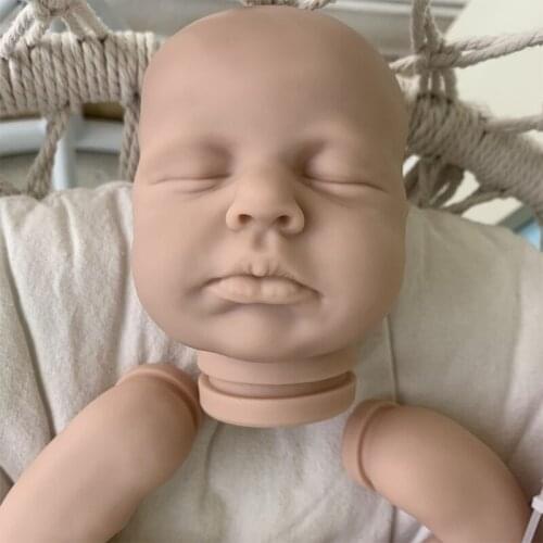 Realistic Doll Kit 20 Inch Unpainted Unfinished Newborn Sleep Baby Lifelike Body Soft Vinyl Accessories