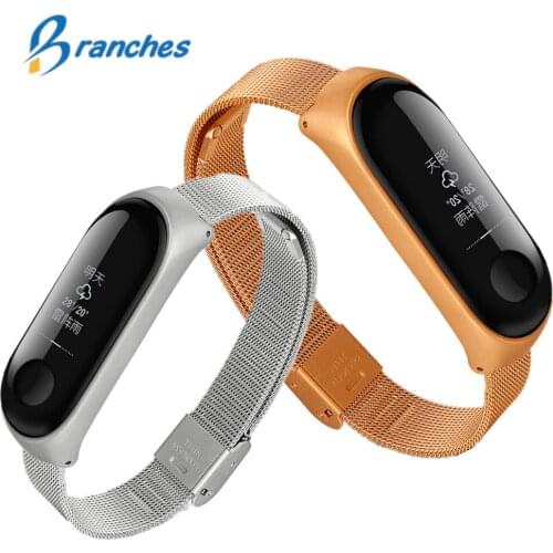 Mi band 3 bracelet Strap for Xiaomi mi band 3 Metal wrist strap Screwless Stainless Steel Mi Band 3 strap Bracelet Wristbands