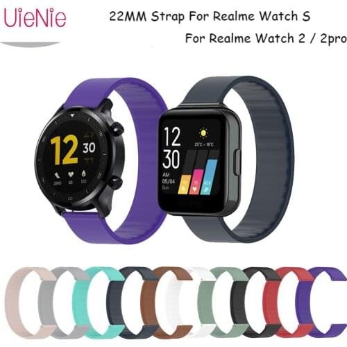WatchBand 22MM Strap For Realme Watch 2 / 2 Pro SmartWatch Silicone Wriststrap For Realme Watch S /Pro Bracelet Accessories Belt