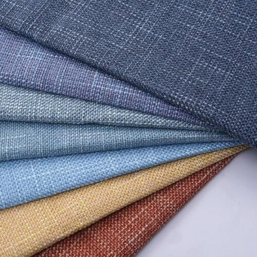 Burlap Polyester Fiber Fabric Simple Comfortable Breathable Skin-friendly Sofa Curtain Cushion Tablecloth Fabrics Per Meter