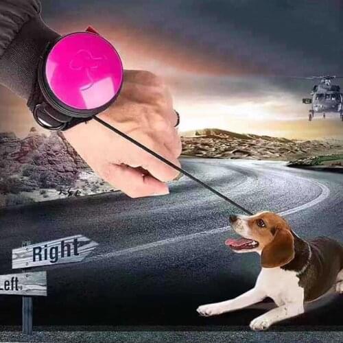 Explosion-proof Pet Traction Leash Wrist-type Retractor Dog Walking Artifact Telescopic Stainless Steel Nylon