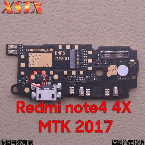 For Xiaomi Redmi Note 4 4X 2017 MTk X20 version USB Charging Dock Port Connector Board With Microphone Mic Redmi note 4X note4