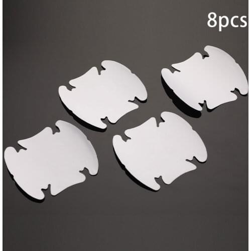 8pcs Invisible Clear Car Door Handle Paint Scratch Protector Guard Film Sheet