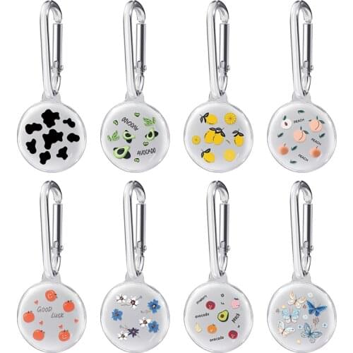 Protective Cover For Apple Airtags Case Flower Bags For Air Tag Locator Tracker Anti-lost Device Keychain Soft TPU Clear Fundas