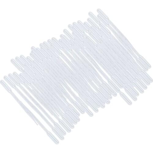 100 Pcs Laboratory Set Clear Plastic Graduated Pipette Droppers 3mL