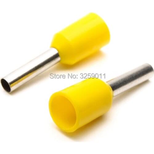 1000PCS EV1510 1.5mm Electrical Crimp Terminal Block Tubular Wire Connector Cable Cord End Bootlace Ferrule tubular E1510 AWG16