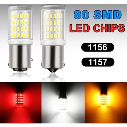 2Pcs 1156 BA15S P21W LED 1157 BAY15D P21/5W LED Bulb R5W R10W Car Turn Signal Light Reserve Lamps Auto Brake Light 12V