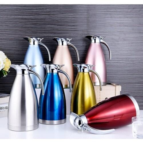 2L Vacuum Thermos Coffee Pot water bottle 1000ml drinkware Hotel Teapot Kettle Duckbill Insulated vacuum flask with handle