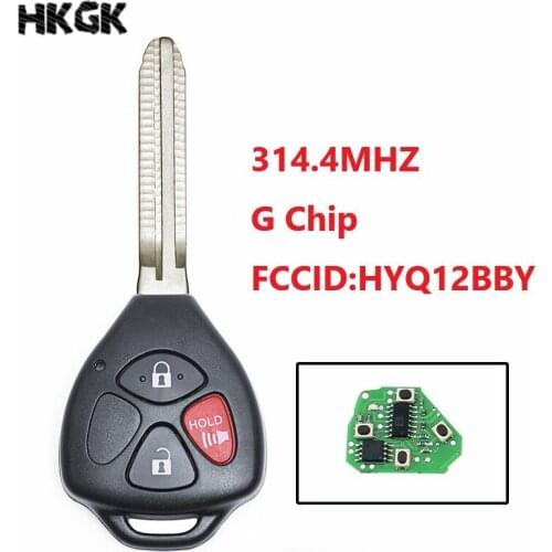 3Buttons Remote Key For Toyota Camry Rav4 2006-2010 315Mhz For Toyota HYQ12BBY Original key G Chip