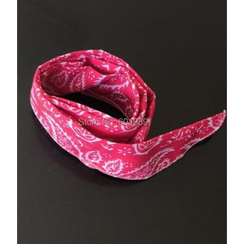 50Pcs Red Leaf Non-toxic Neck Cooler Scarf Body Ice Cool Cooling Wrap Tie Headband Scarf Arm Wrist Headbands Towel