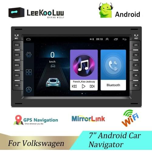 LeeKooLuu Android 2 Din Car Radio GPS Navi Wifi For VW /Volkswagen BORA POLO MK5 SHARAN JETTA MK4 CITI CHICO 2Din Car Multimedia