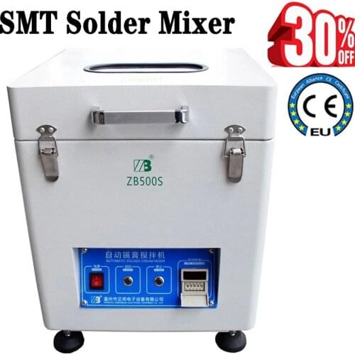 Automatic Paste Mixer Electric SMT Tin Paste Mixer Solder Paste Mixing Machine 500g-1000g for PCB Assembly ZB500S LED digital