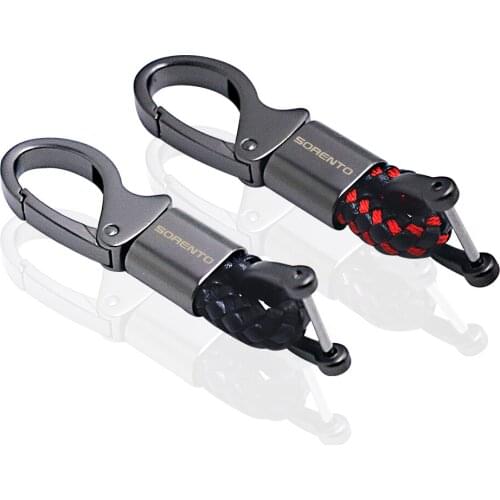 Car Keychain Black Clasp Creative DIY Keyring Holder Key Chain For Hyundai sorento Car Accessories