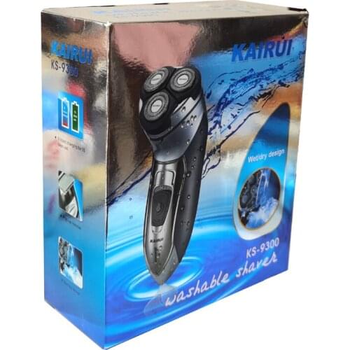 KAIRUI KS-9300 Electric 3 Head Shaver Floating Super Speed Cutter Blade Intelligent Rotary Razor Men Beard Trimmer Face Grooming