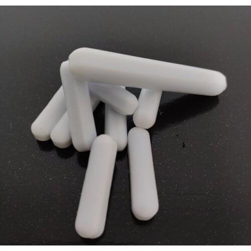 C11x52mm 2pcs PTFE Magnetic Stirrer Mixer Stir Bars PTFE Stirring Bars White Spin Bars Without Pivot Ring