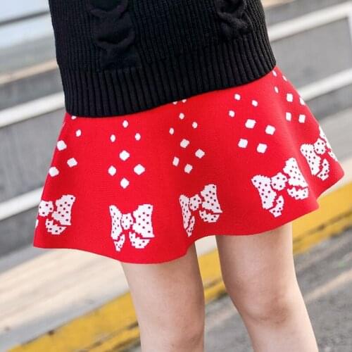8 Colors School Knit Skirts for Girls 3 4 6 9 12Y Childrens Dancing Skirt Girls Autumn Winter Party Tutu Skirt Girl Clothing