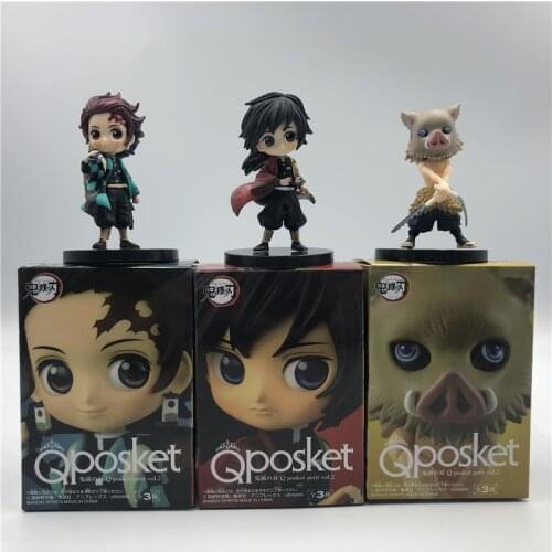 Demon Slayer Kimetsu No Yaiba Figure Stand Version Q Posket Kamado Tanjirou Kamado Nezuko Agatsuma Figure Toy 6cm