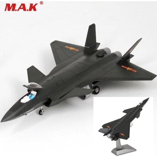 Toys Gift for Children Kids 1:72 Scale Airplane Model Alloy Diecast Aircraft Model J-20 Black Eagle Stealth Fighter Model