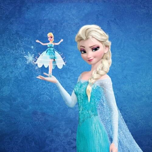 Induction Little Elsa Princess Doll Infrared Suspension Toy Doll Mini RC Remote Drone Girl Child Gift Character Toy