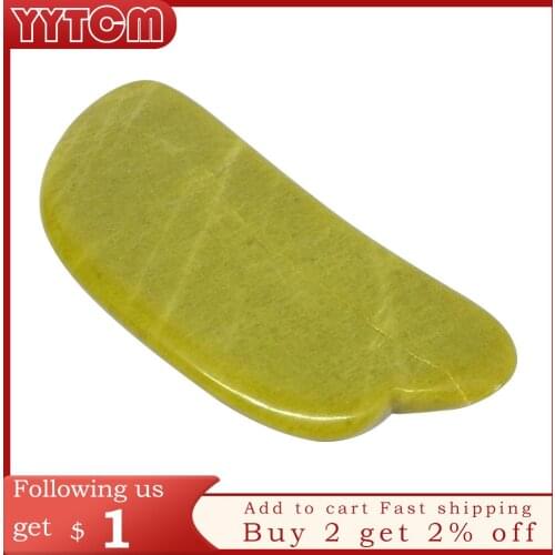 Tontin natural Green stone Tool jade Massage Roller Stone Massage Beauty Care GUASHA scraper home guasha stone