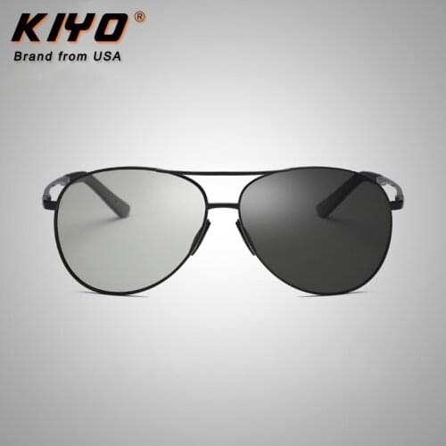 KIYO Brand 2020 New Men Oval Photochromic Polarized Sunglasses Metal Classic Sun Glasses High Quality UV400 Driving Eyewear 2694