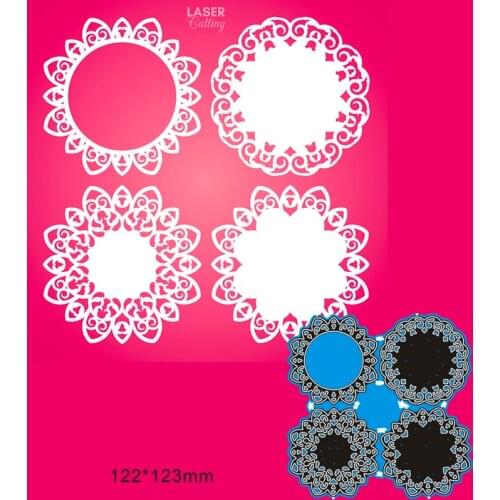 Metal Cutting Dies Hollow Flower Template New Scrapbook Decoration Template Embossing DIY Paper Card Craft 122*123mm