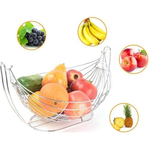 Fashion Iron Art Draining Fruit Basket Kitchen Home Decorative Storage Rack Baskets for hold fruit and snacks
