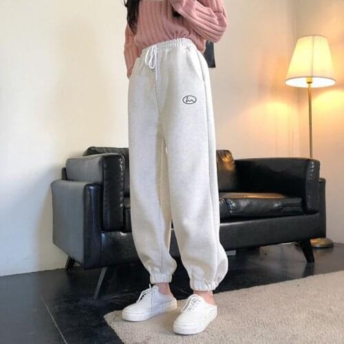 2021 New Fashion Fleece Casual Joggers Women Hip Hop High Waist Baggy Sweatpants Running Jogging Sport Pants Trousers Streetwear