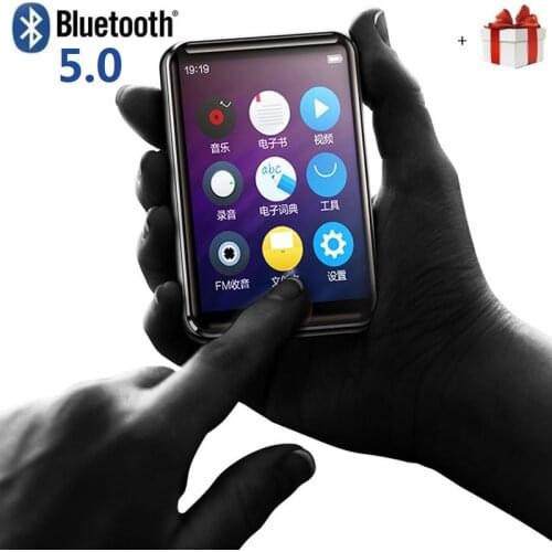 Original BENJIE X5 Full Touch Screen Bluetooth MP3 Player 8GB/16GB E-book FM Radio HiFi Lossless Music Video Player With Speaker