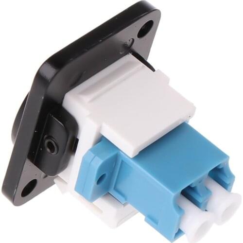 RJ45 D-Type LC Optical Fiber Straight Connector Extension Module Socket Jack-Modular CAT5E Audio Bracket Adapter